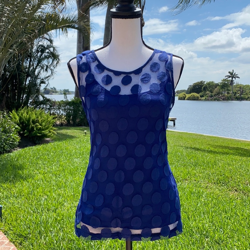 Banana Republic Polka Dot Netting Top